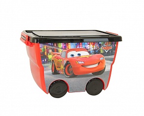 Ящик для игрушек из серии Disney – Тачки, 24 литра (Idea, М 2550-Д_красный)